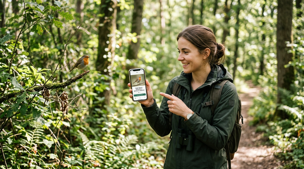 Vogelstimmen erkennen kostenlos online und mit App — Beitragsbild