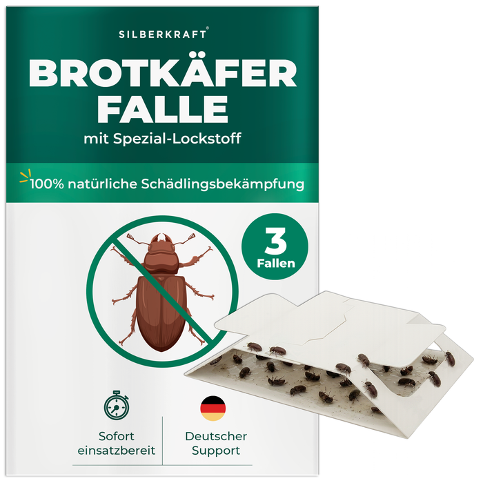 Brotkäferfalle mit Spezial-Lockstoff - Silberkraft