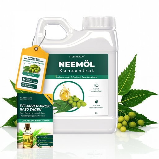Neemöl mit Emulgator – Pflegendes Neemöl-Konzentrat für Deine Pflanzen - Silberkraft