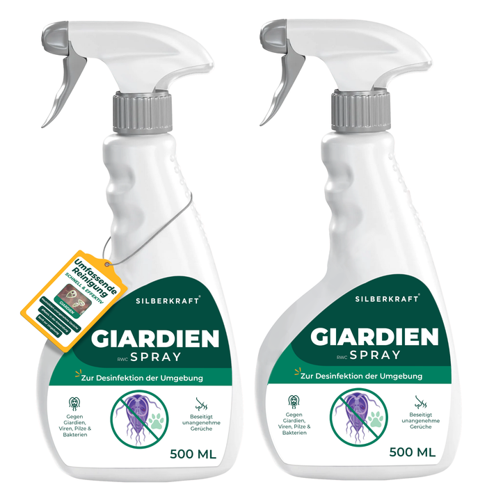 Giardienspray gegen Giardien, Bakterien, Viren & Pilze inkl. kostenloses eBook - Silberkraft