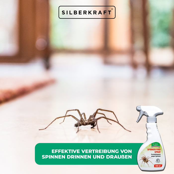 Spinnen-Frei Spray: Wirksames Vertreibungsspray gegen Spinnen - Silberkraft