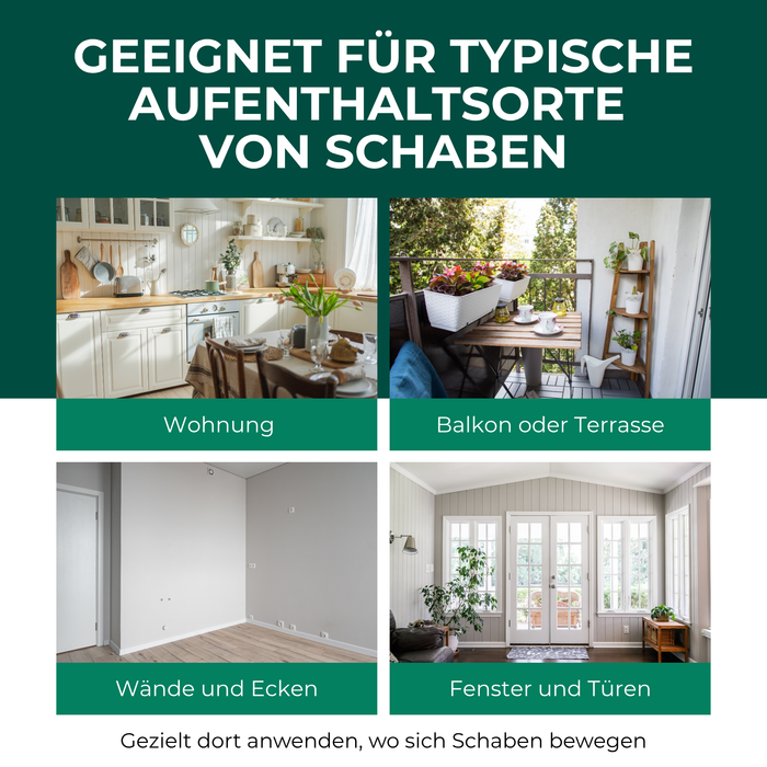 3. Silberkraft-Schabenspray Kakerlaken 500ml Einsatzbereiche