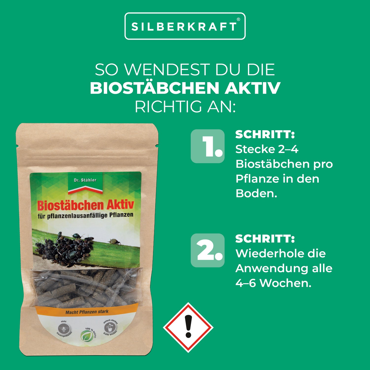 Biostäbchen Aktiv: Hochwirksames Pflanzenstärkungsmittel für vitale und widerstandsfähige Pflanzen - Silberkraft