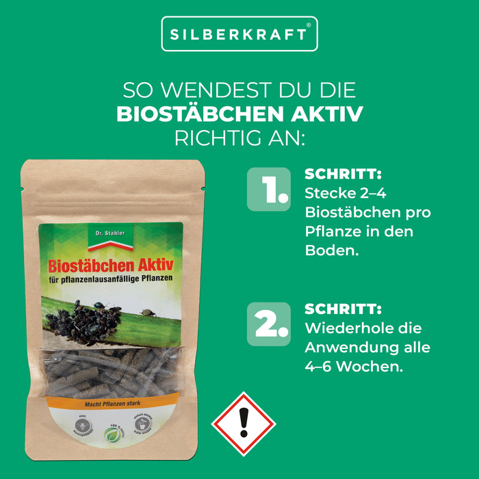 Biostäbchen Aktiv: Hochwirksames Pflanzenstärkungsmittel für vitale und widerstandsfähige Pflanzen - Silberkraft