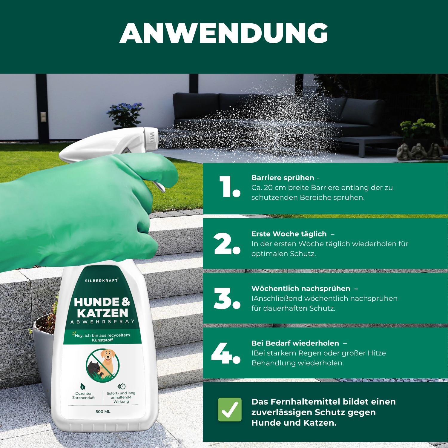 Hunde- und  Katzenabwehrspray - Silberkraft