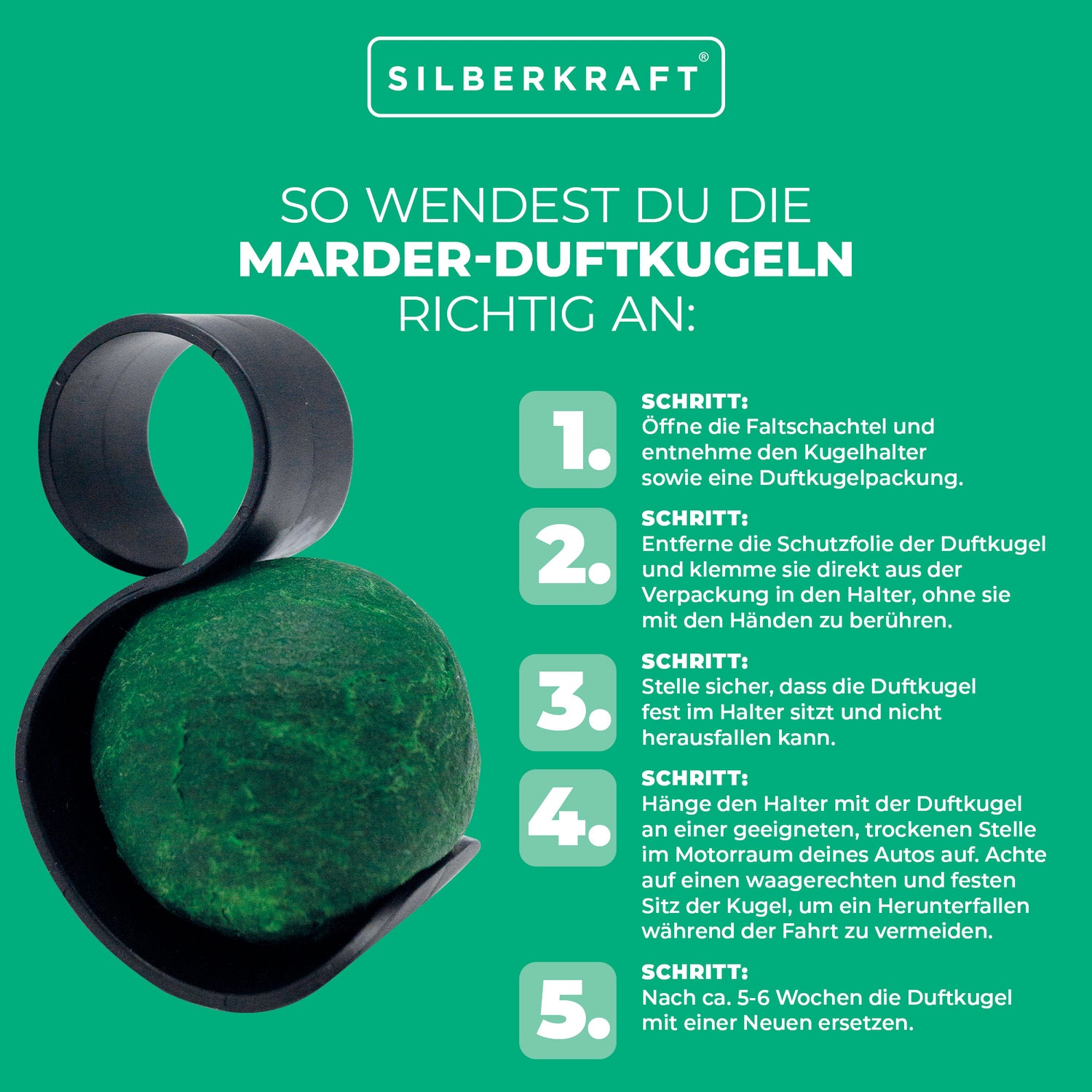 Effektiver Schutz vor Marderschäden: Marder-Duftkugeln für dein Auto - Silberkraft