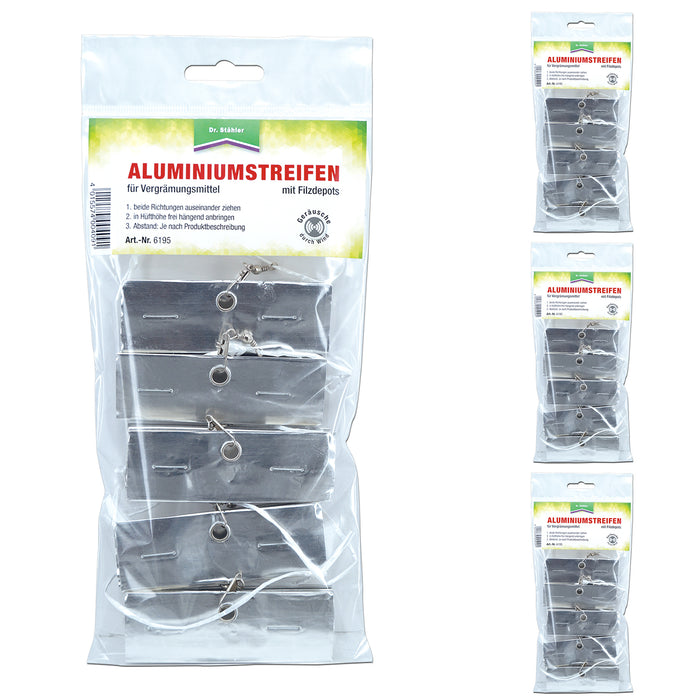 Ferox-Protect Aluminiumstreifen mit Filzdepots - als Trägermaterial für das Wildschweinabweiser Spray - Silberkraft
