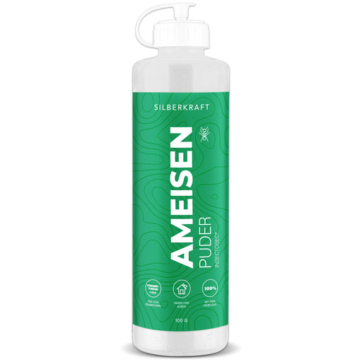 Ameisen-frei Pulver – Ameisenmittel für Innen & Außen – 100% Kieselgur – Alternative zu Ameisenköder und Ameisenspray - Silberkraft