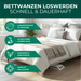 Bettwanzenfalle unter dem Bett platziert – Klebefalle mit Langzeitschutz und gezielter Anlockung