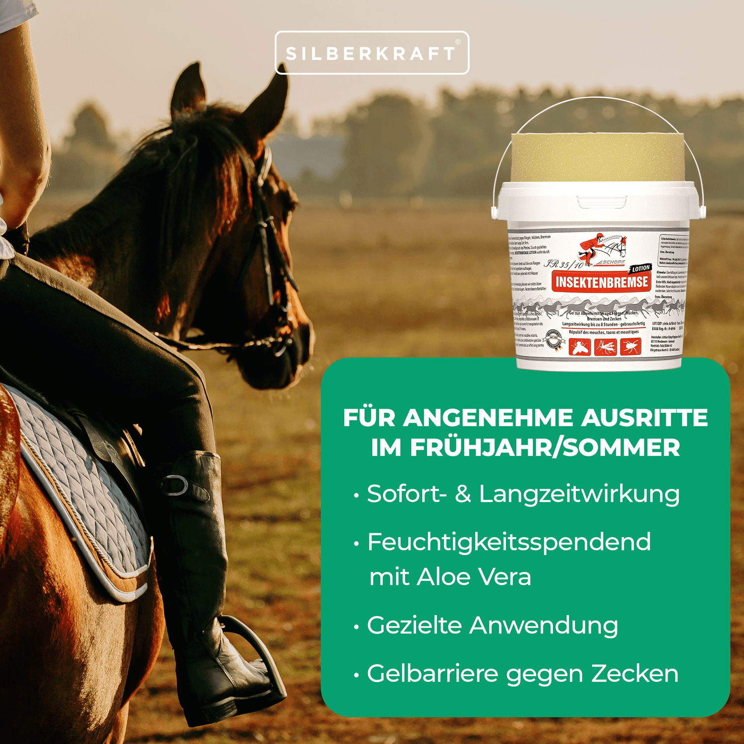 Insekten-Abwehrlotion für Pferde - Silberkraft