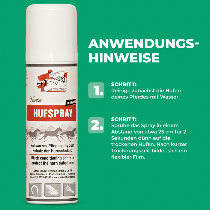 Schwarzes Hufspray: Pflege und Schutz für starke Pferdehufen - Silberkraft