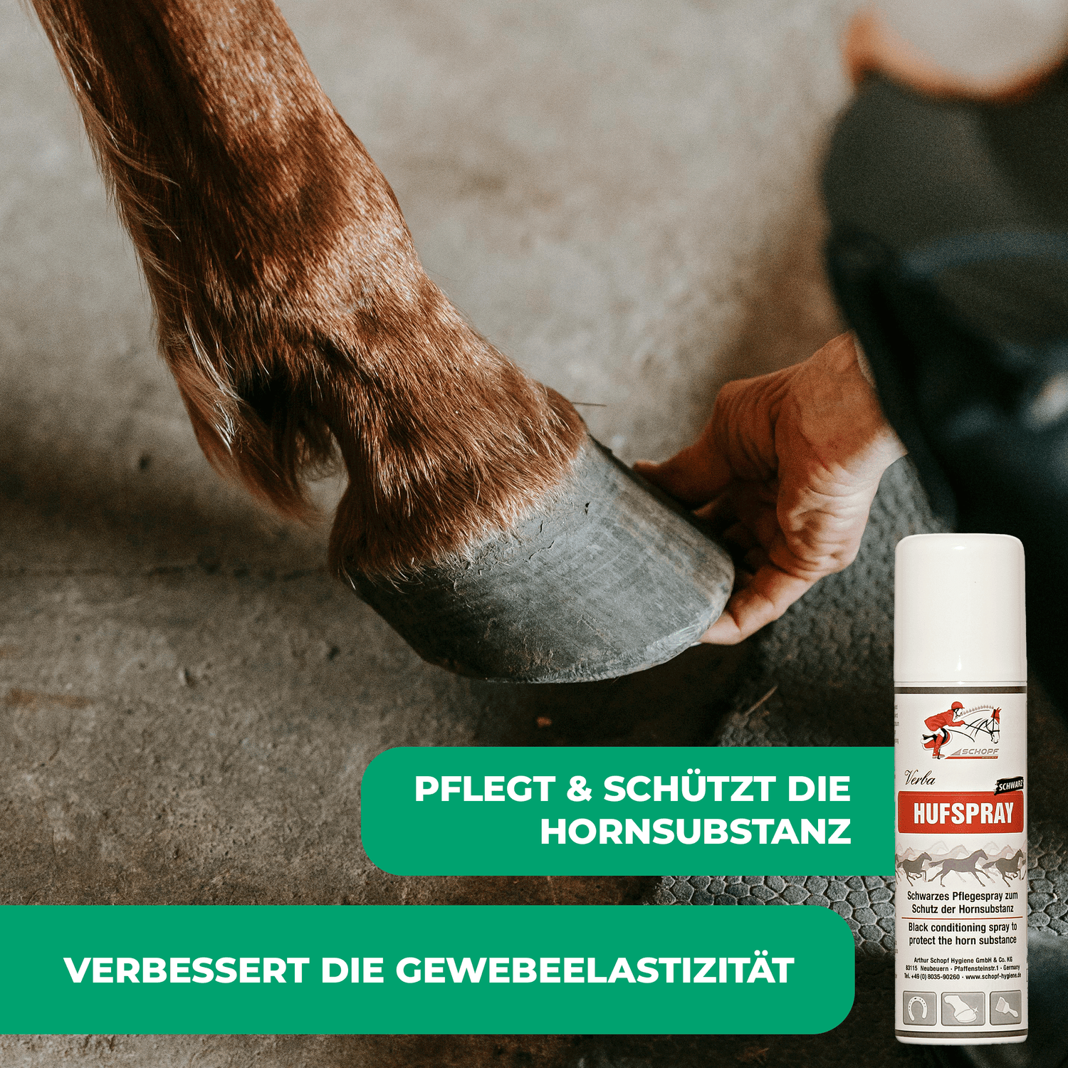 Schwarzes Hufspray: Pflege und Schutz für starke Pferdehufen - Silberkraft