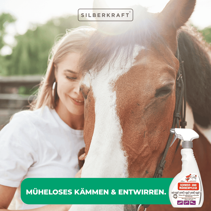 Schweif- und Mähnenpflegespray für strahlend schönes Pferdehaar - Silberkraft