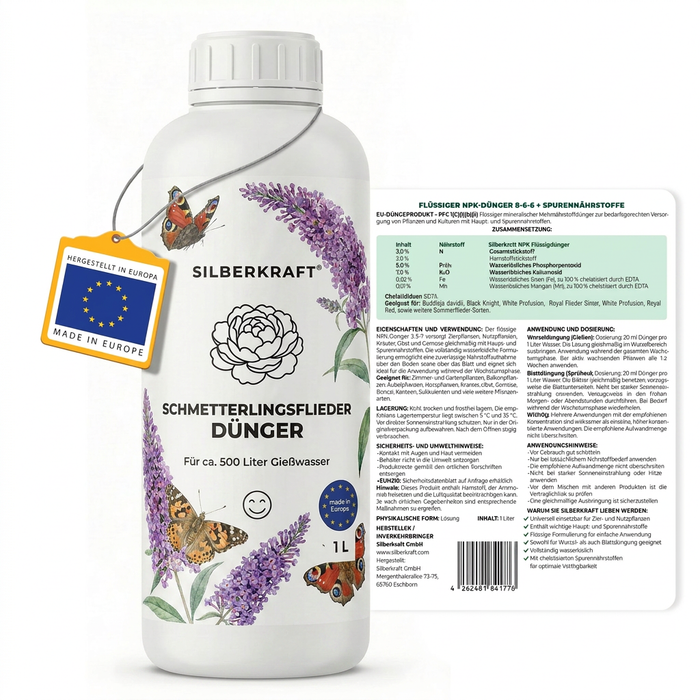 Schmetterlingsflieder-Dünger - back