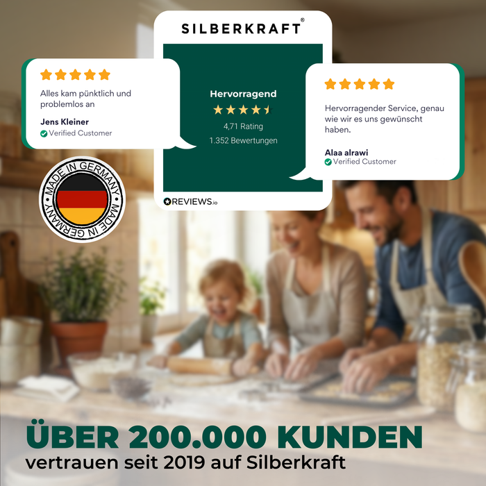 Über 200.000 Kunden vertrauen seit 2019 auf Silberkraft – geprüfte Kundenbewertungen und Schädlingsfallen Made in Germany