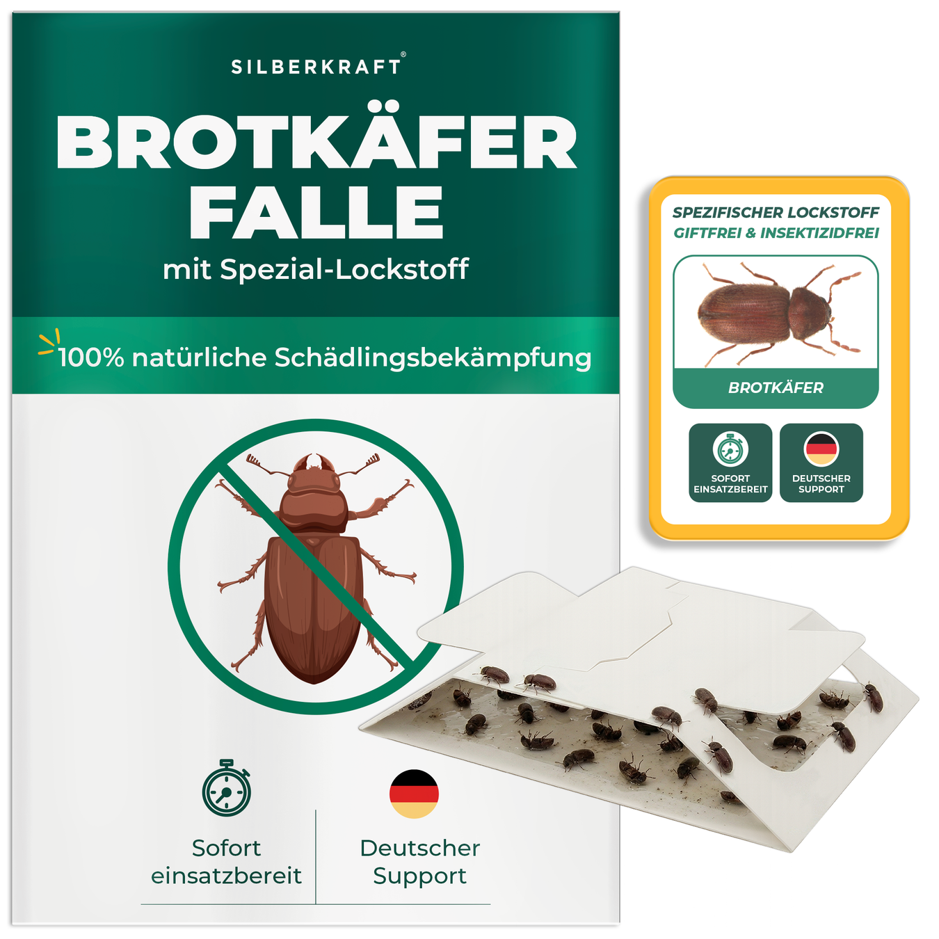 Papierfallen mit Lockstoff Falle