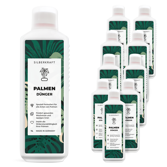 Palmendünger - Mineralischer NPK Flüssigdünger mit Stickstoff - Dünger für Palmen - Yucca Palmen Dünger - Palmen düngen - Silberkraft