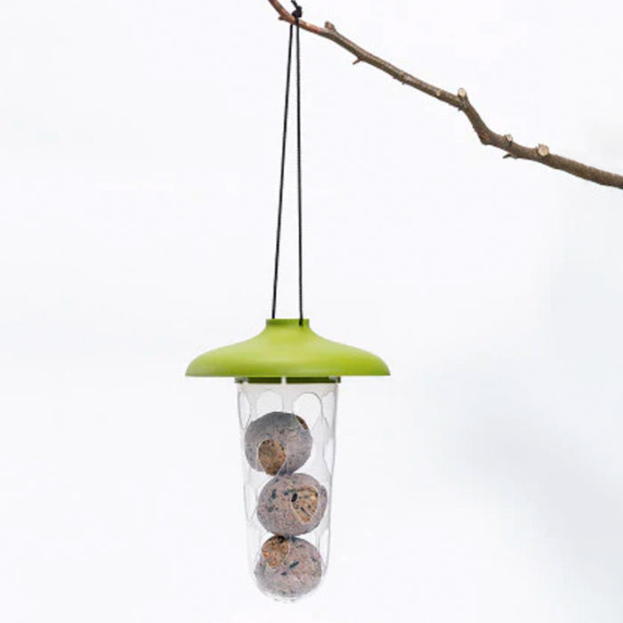 Vogelfutterspender und Vogeltränke - 3-in-1 Set - Multifunktionale Futterstation - 22 cm - Silberkraft